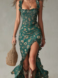 Zaria | Vestido largo con estampado bohemio