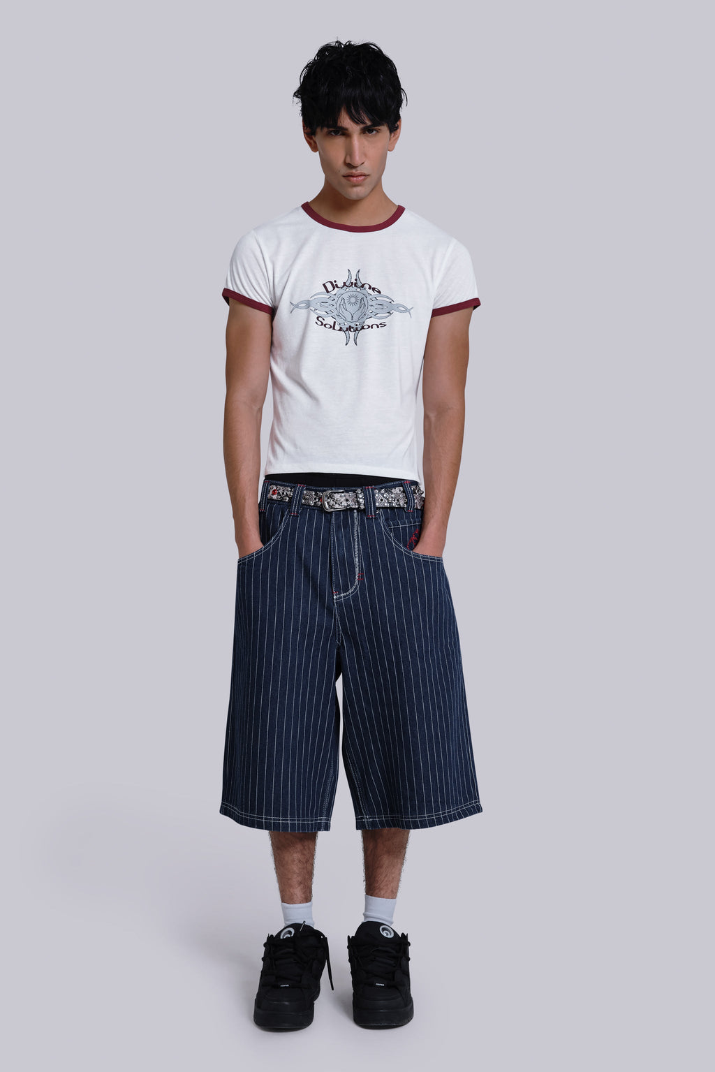 Bermudas vaqueras Ollie de raya diplomática