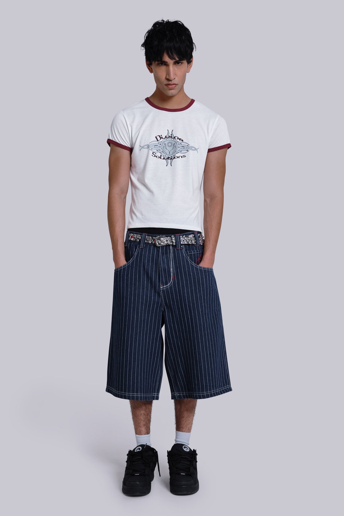 Bermudas vaqueras Ollie de raya diplomática