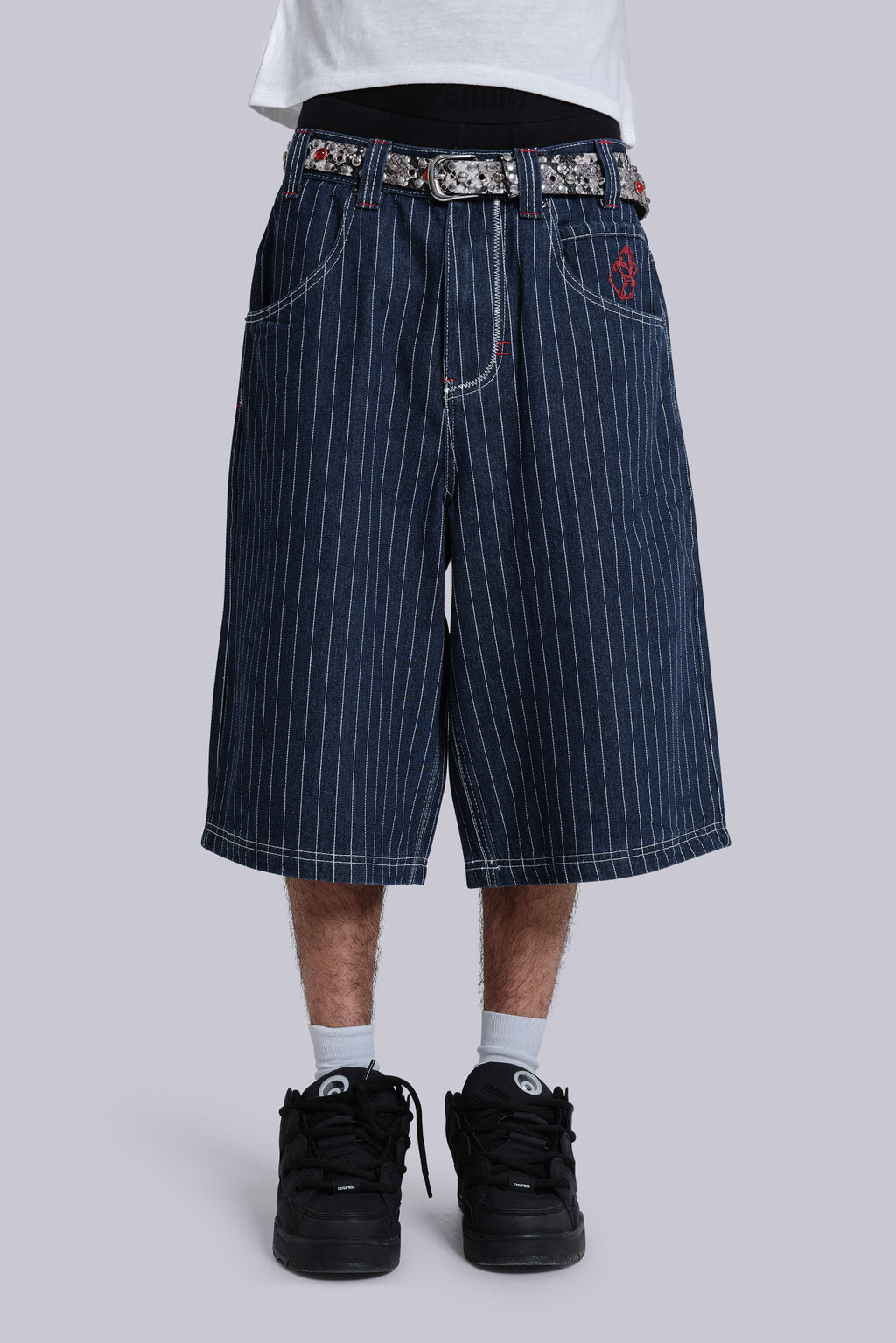 Bermudas vaqueras Ollie de raya diplomática