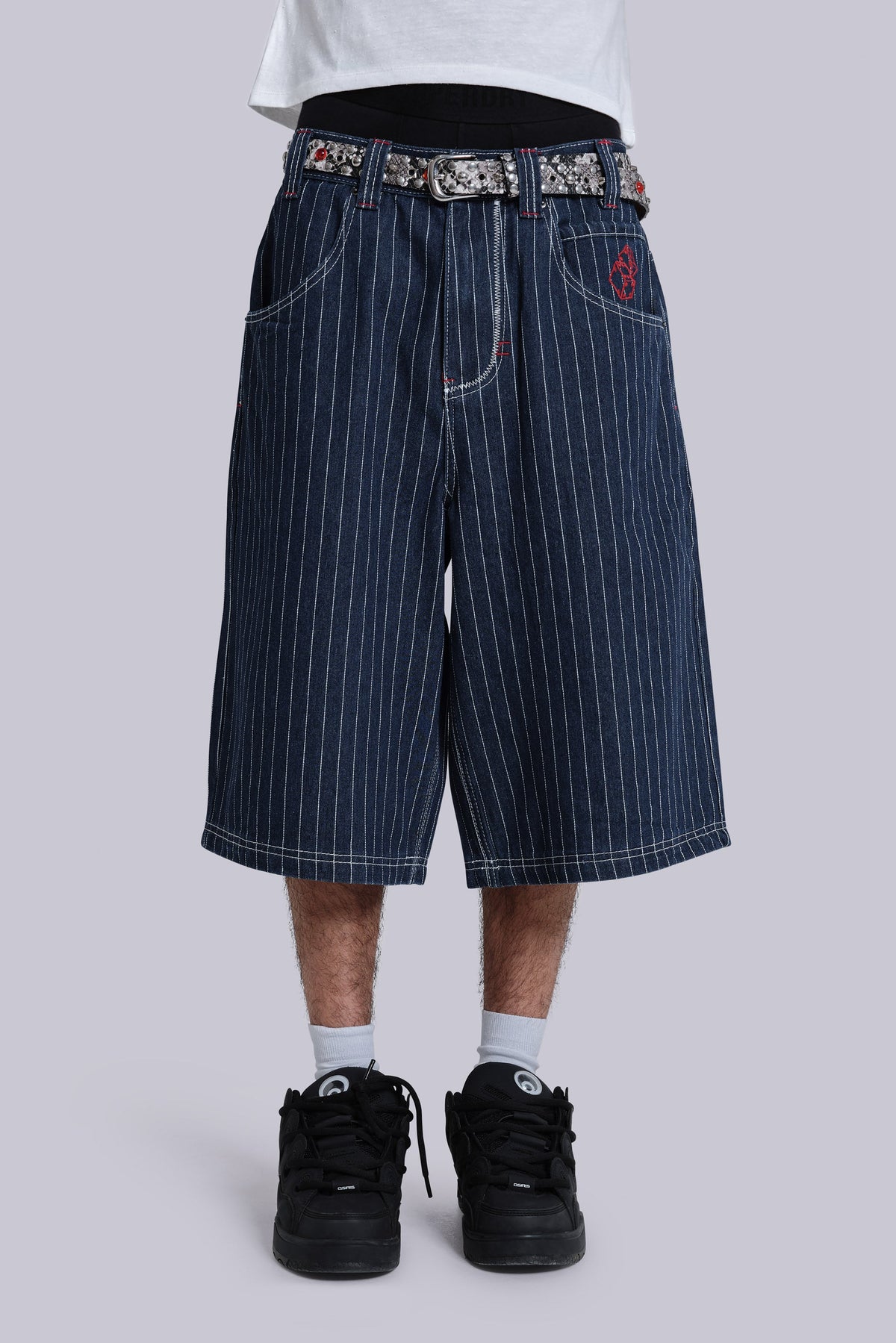 Bermudas vaqueras Ollie de raya diplomática