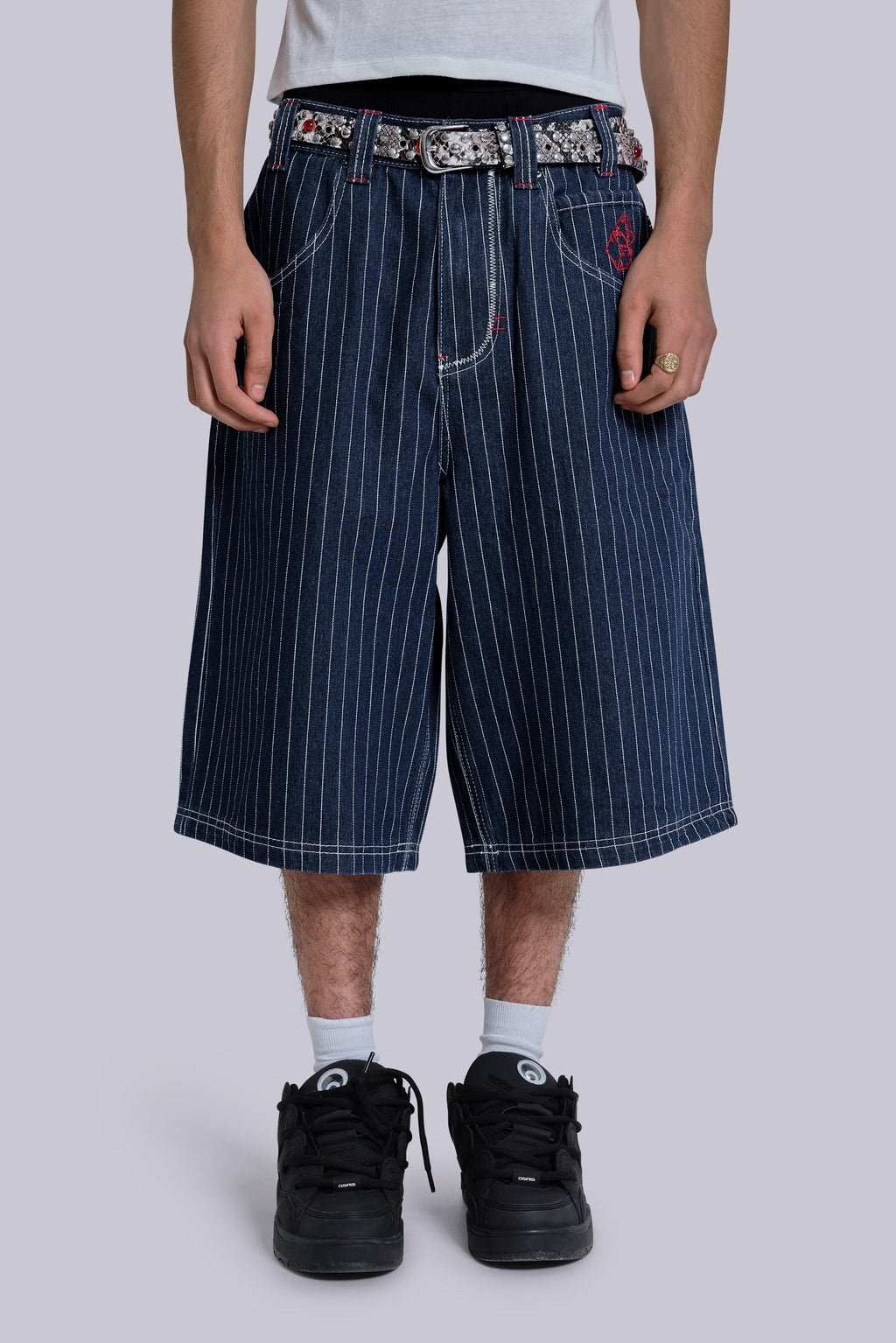 Bermudas vaqueras Ollie de raya diplomática