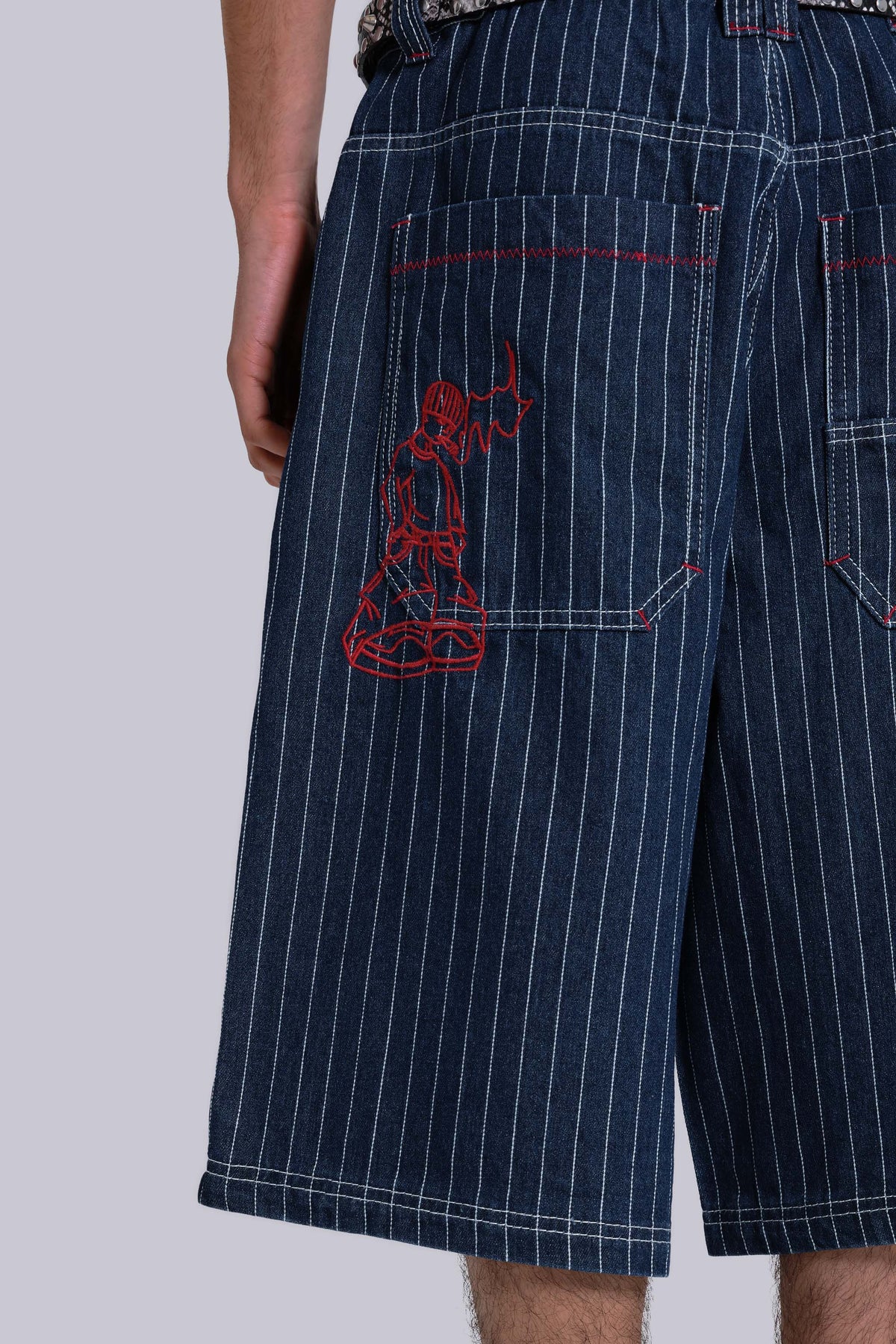Bermudas vaqueras Ollie de raya diplomática