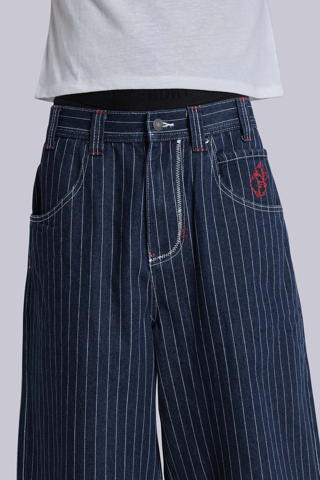 Bermudas vaqueras Ollie de raya diplomática