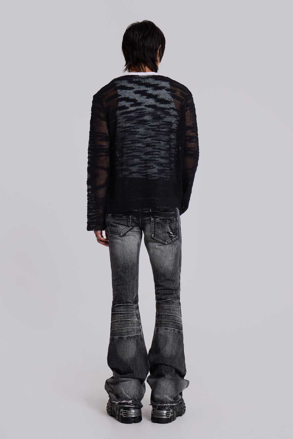 Washed Black Drift Bootcut Jeans