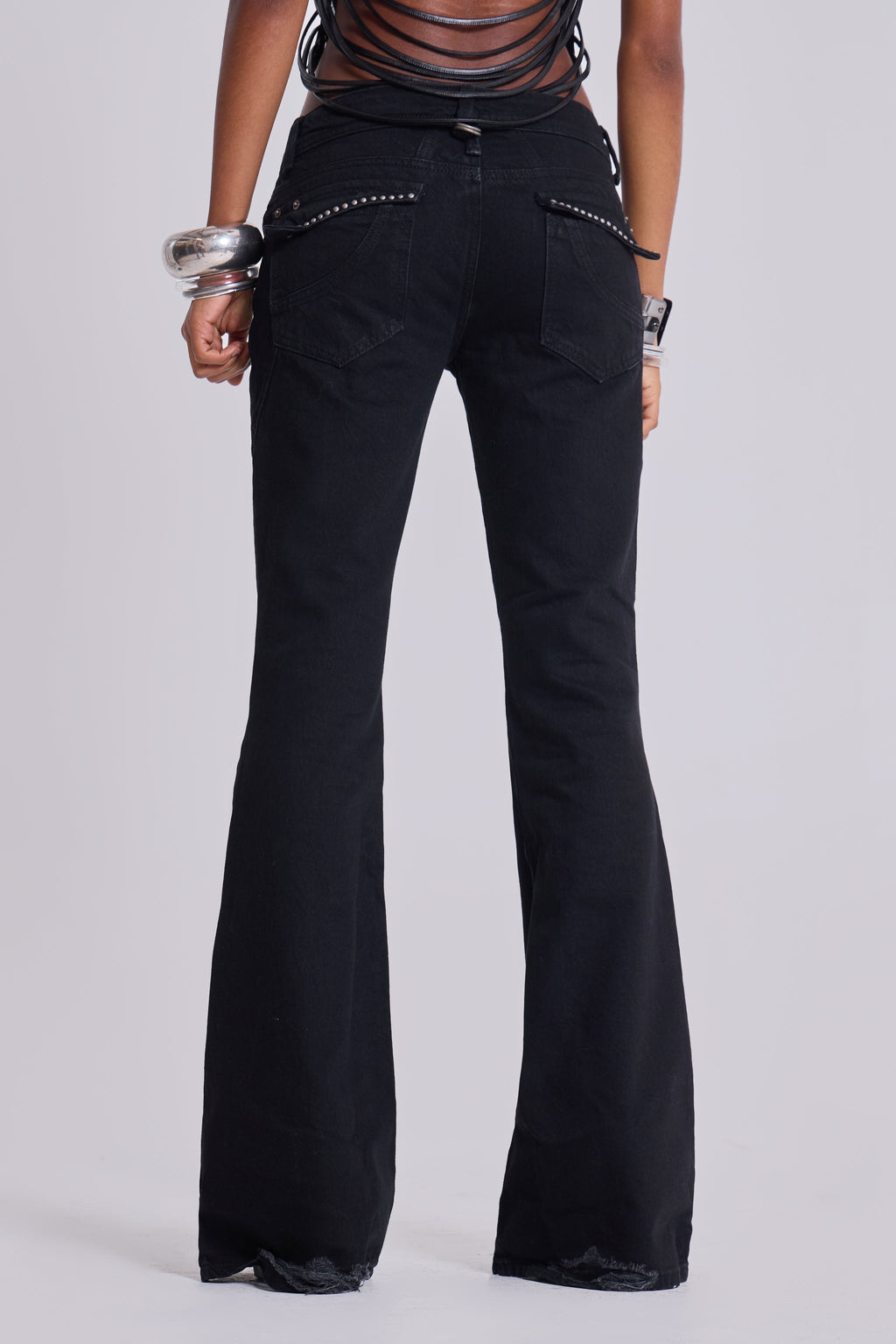 Vaqueros bootcut Jet Drift con tachuelas negros