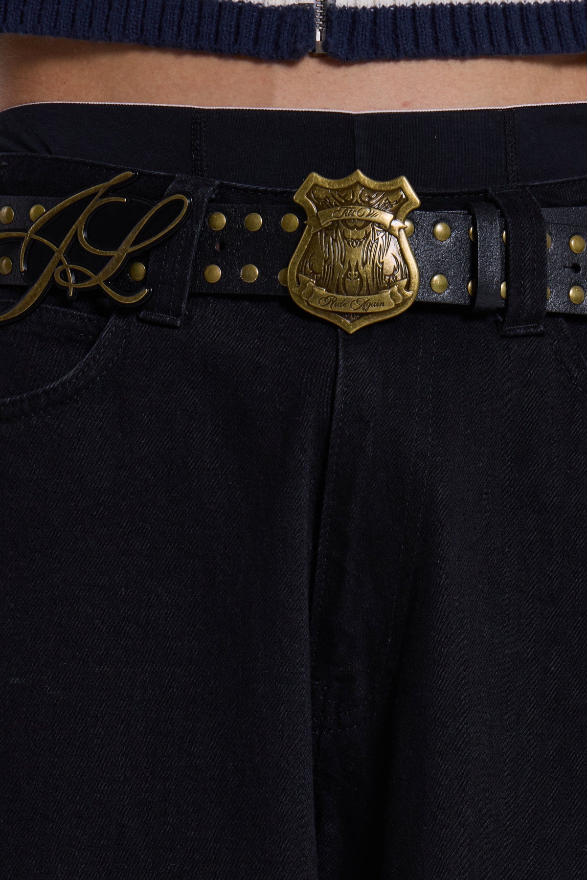 Shield Double Buckle Belt
