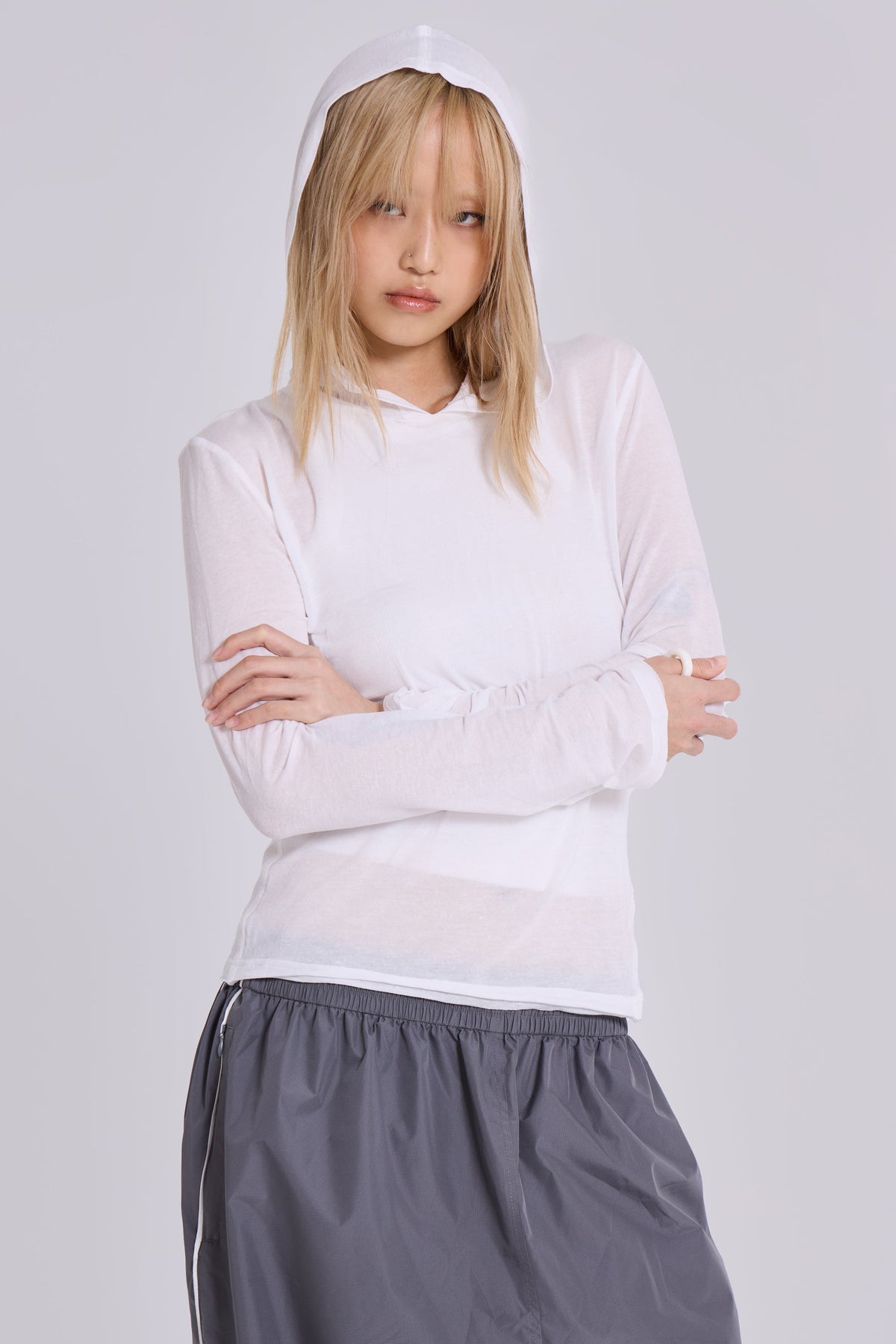 Sudadera con capucha Marl Mist blanca