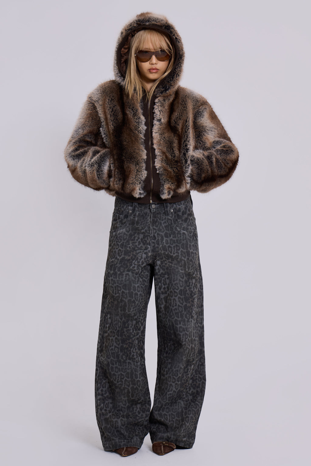 Chaqueta Bear de pelo sintético con capucha