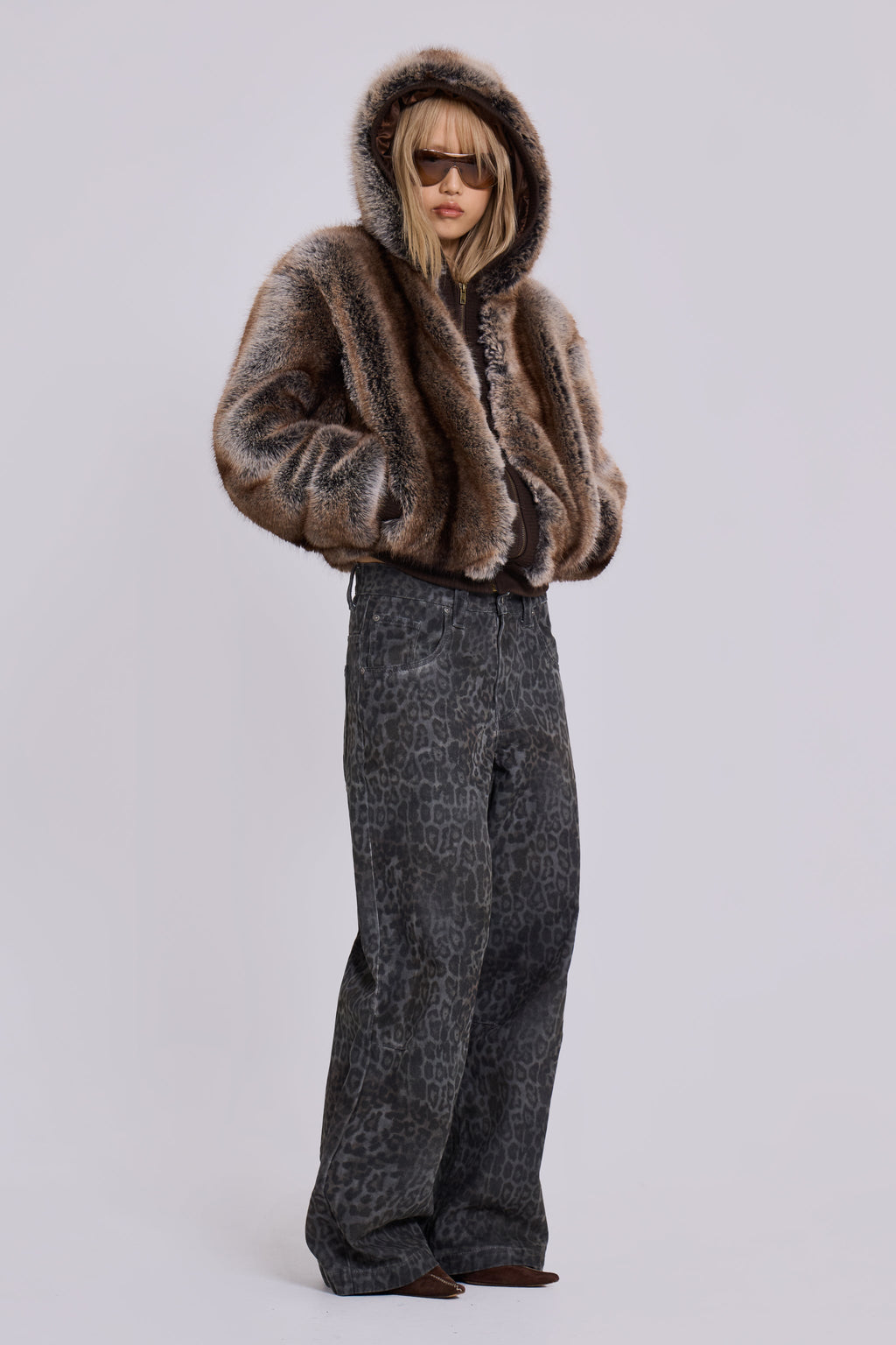Chaqueta Bear de pelo sintético con capucha