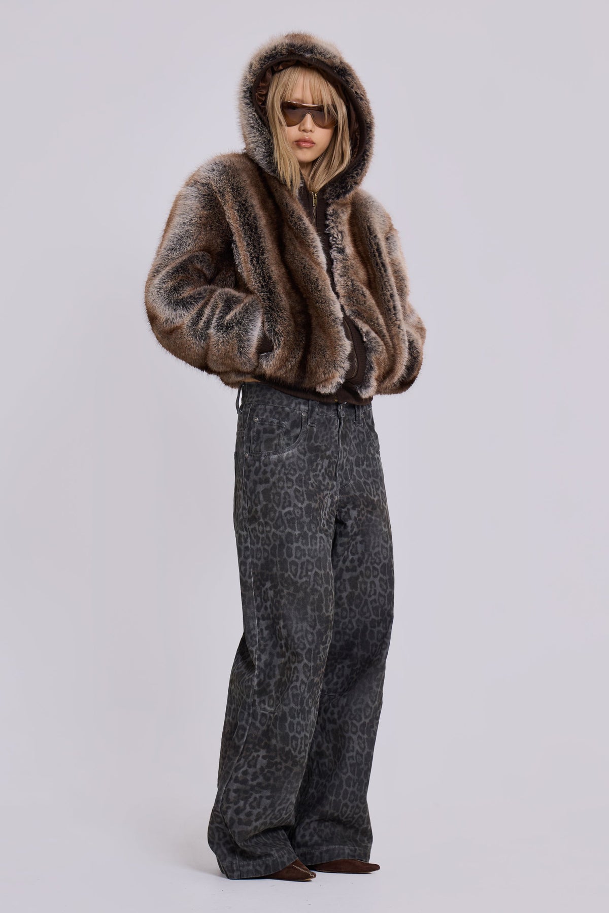 Chaqueta Bear de pelo sintético con capucha