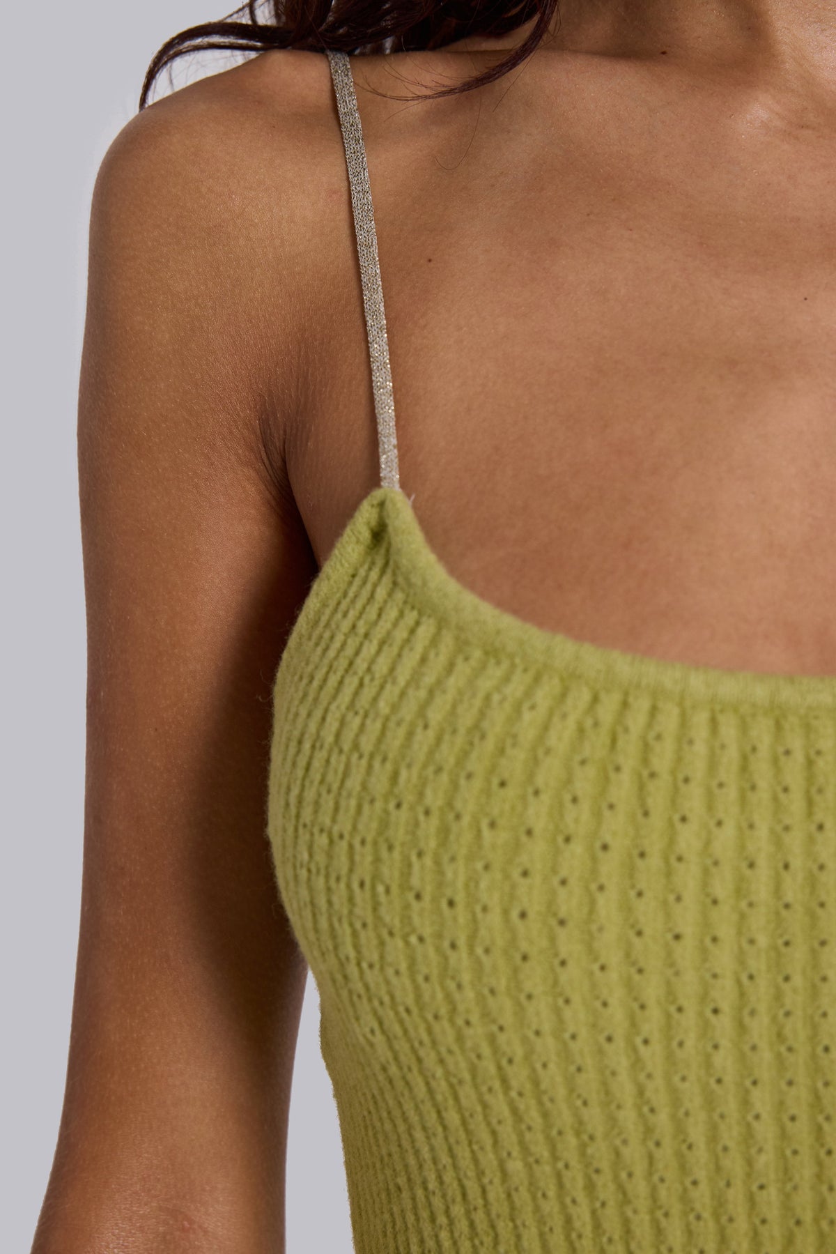 Isen Knit Mini Dress in Green