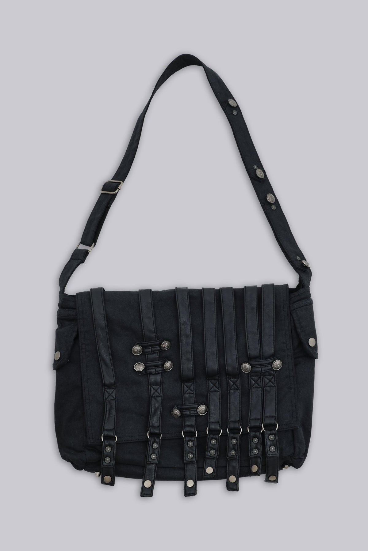 Drummer Coated Denim Satchel Bag