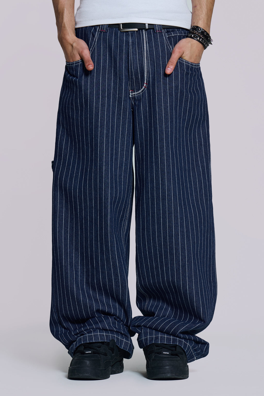 Navy Ollie Pinstripe XL Colossus Jeans