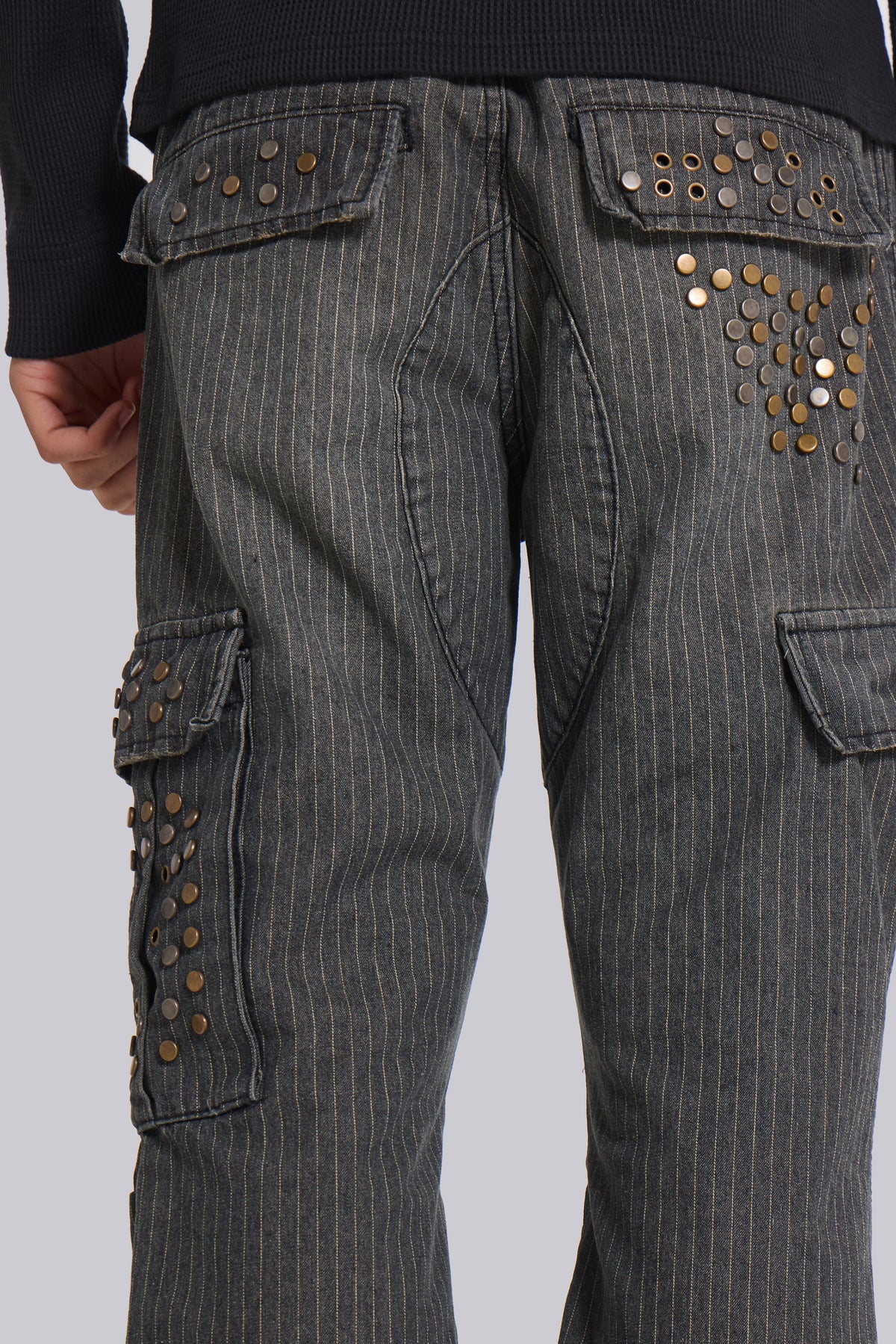 Pantalón cargo Kita bootcut de raya diplomática