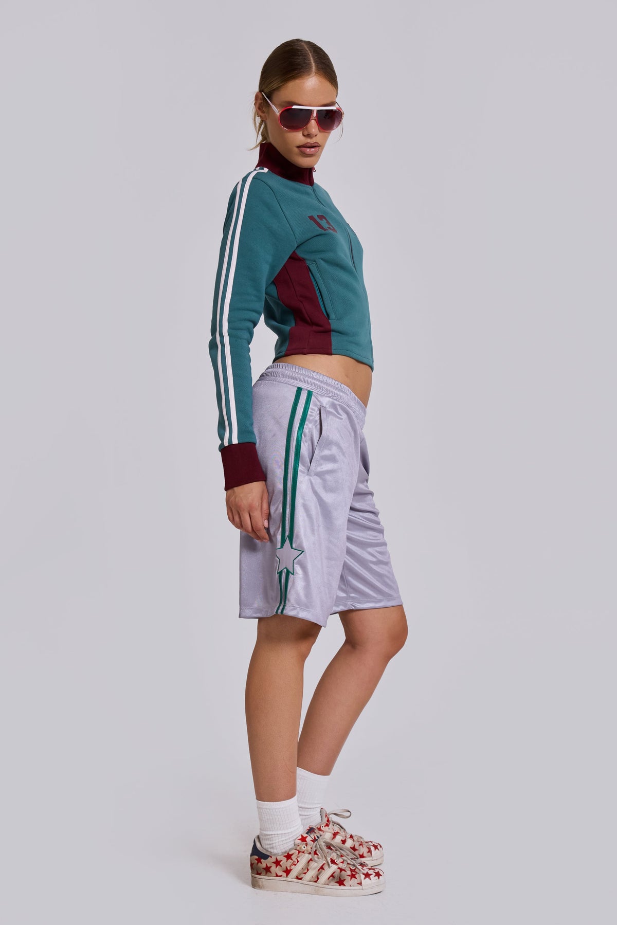 Shorts de fútbol Alyx largos plateados
