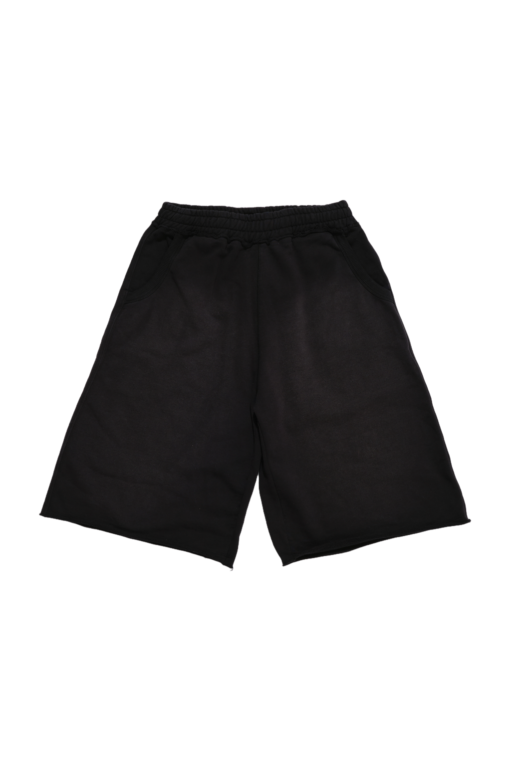 Washed Black Monster Jogger Baggy Shorts