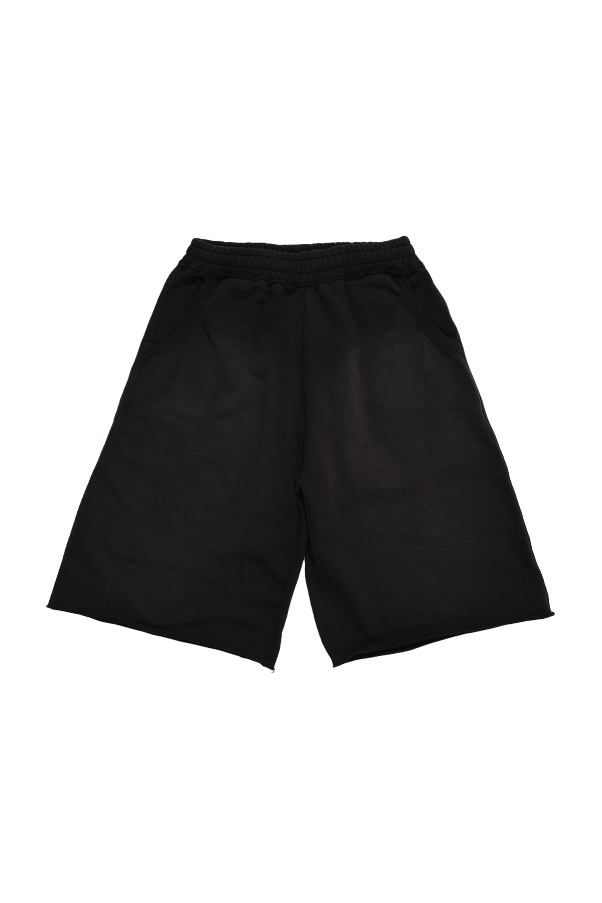Washed Black Monster Jogger Baggy Shorts