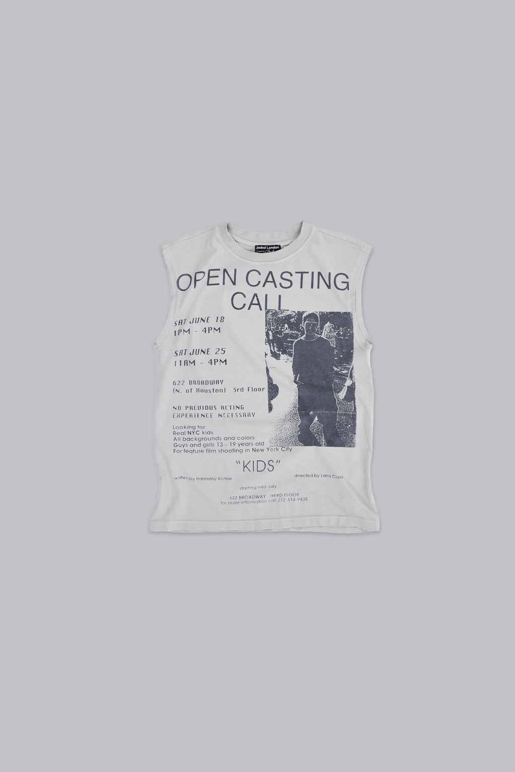 Open Casting White Tank Top
