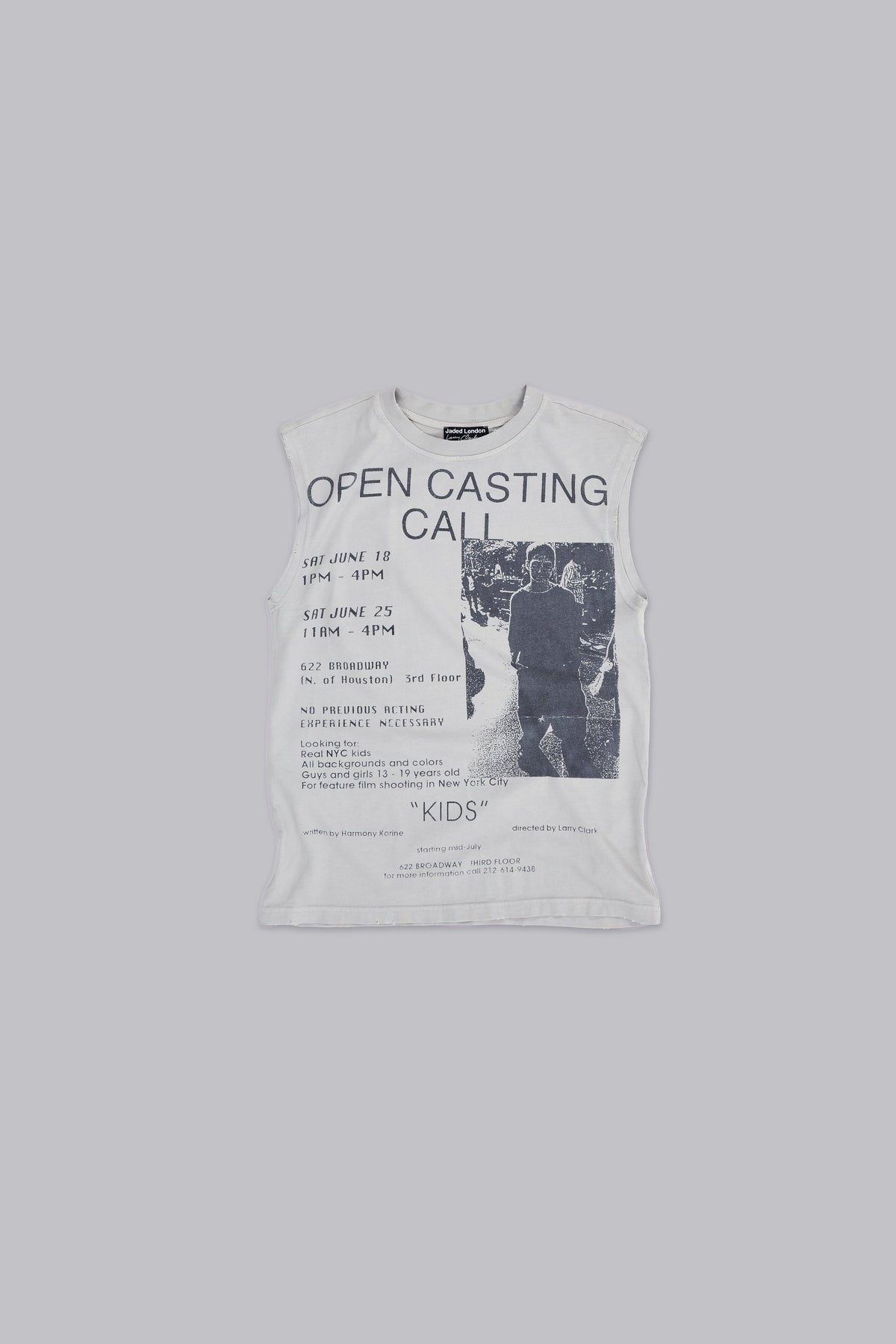 Open Casting White Tank Top