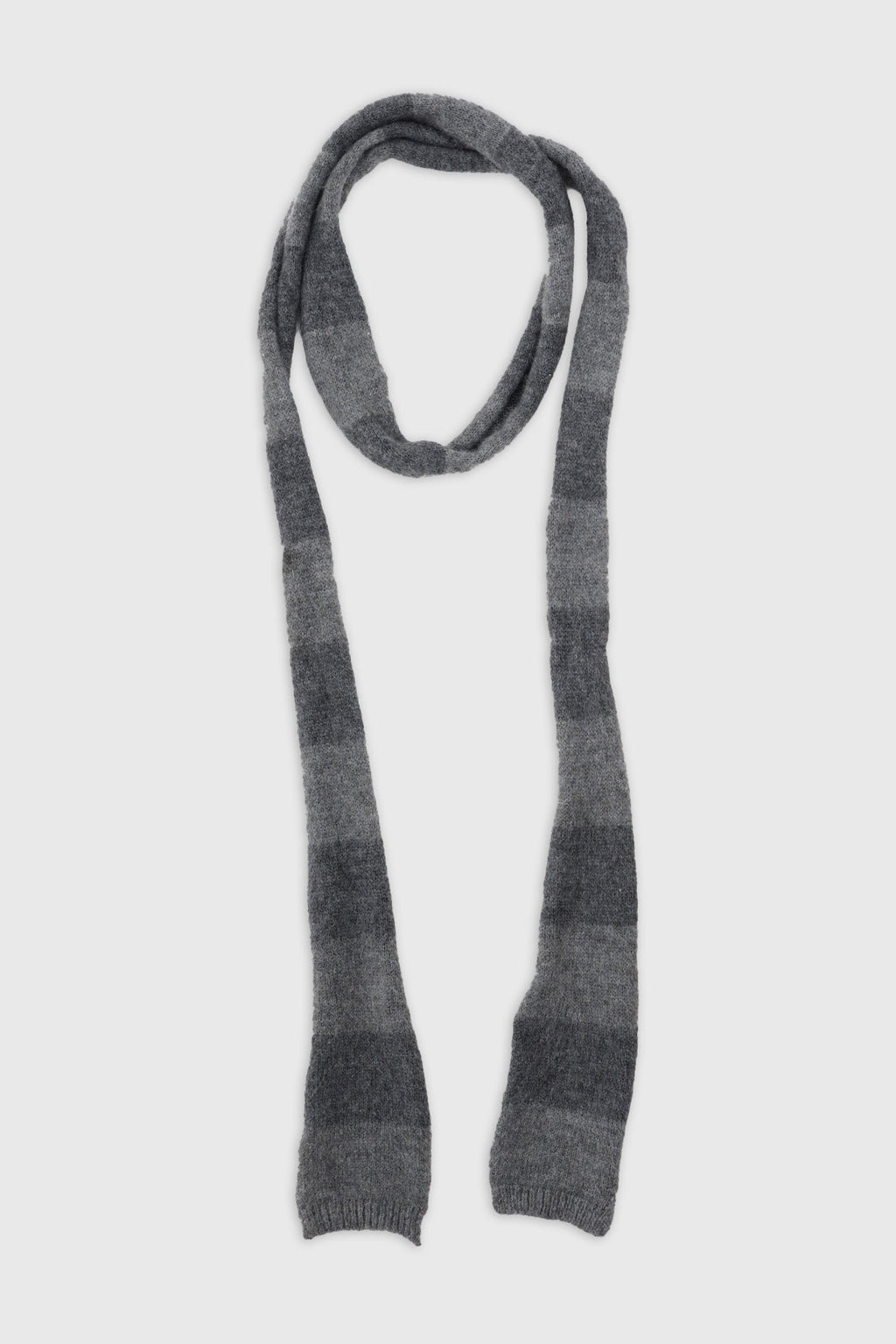 Stripe Knit Skinny Scarf