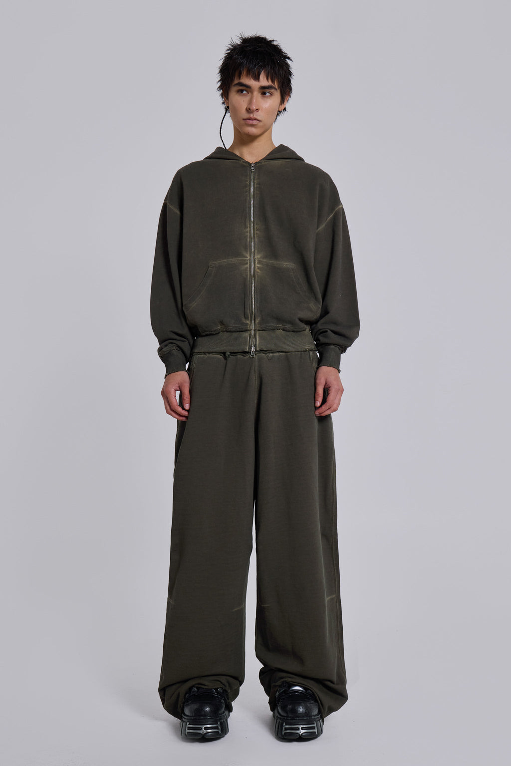 Khaki Oversized Monster Hoodie