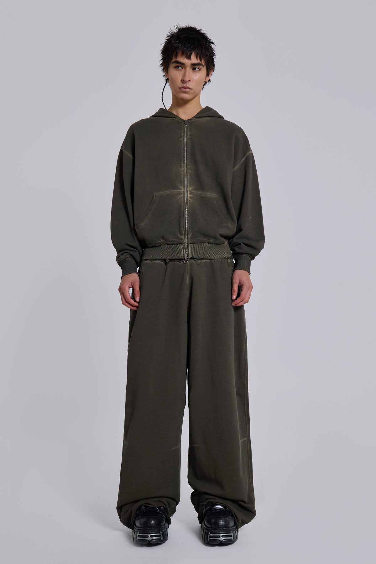 Khaki Oversized Monster Hoodie