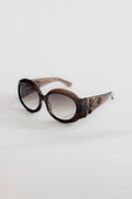 Majorette Oversized Round Sunglasses in Brown