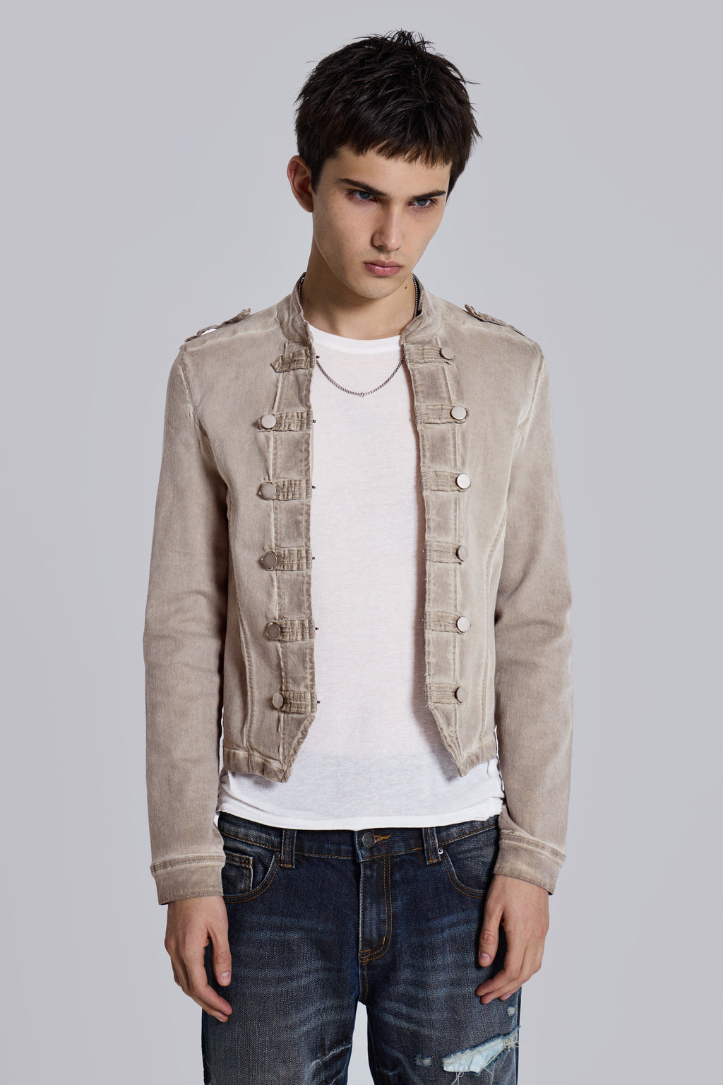 Rebel Military Jacket in Clay