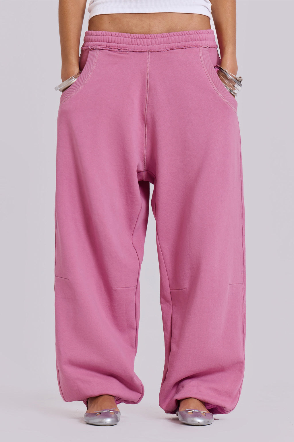 Pink Baggy Cuffed Monster Joggers