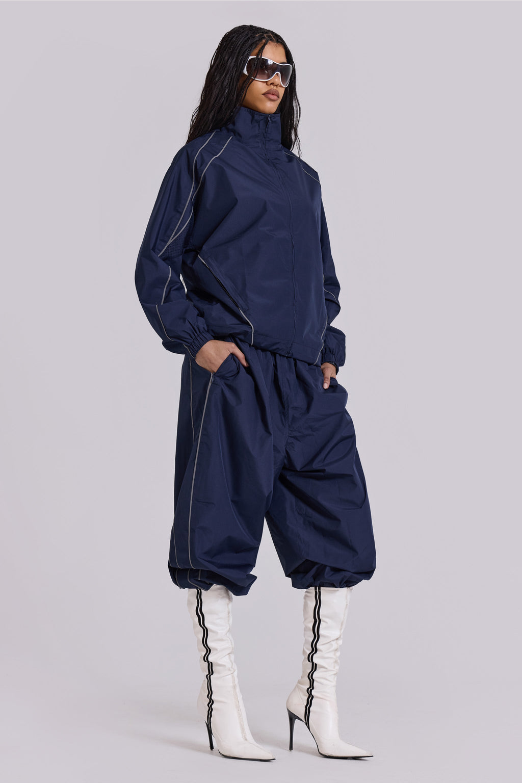 Navy Vapor Tracksuit Bottoms