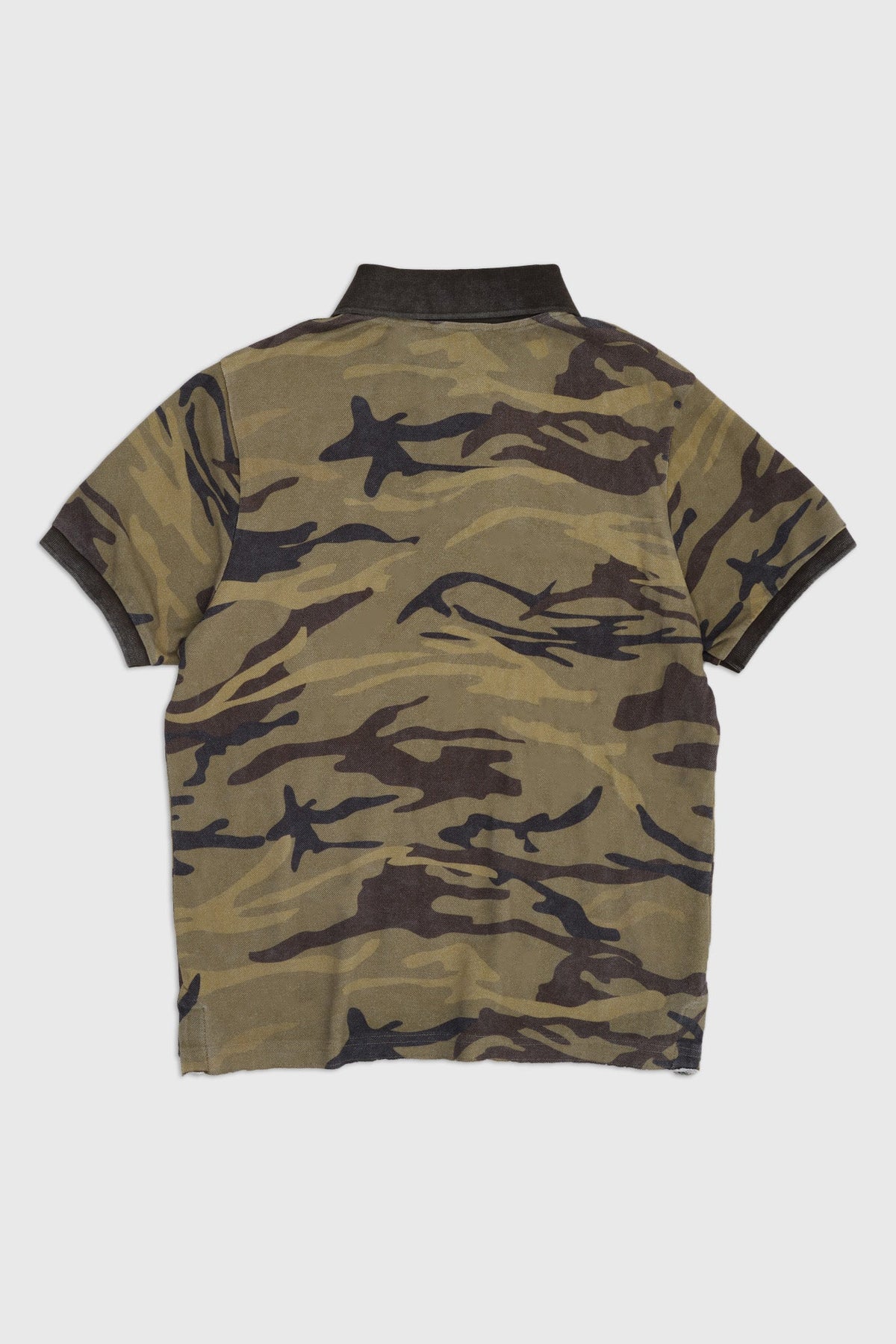 Washed Camo Polo Top
