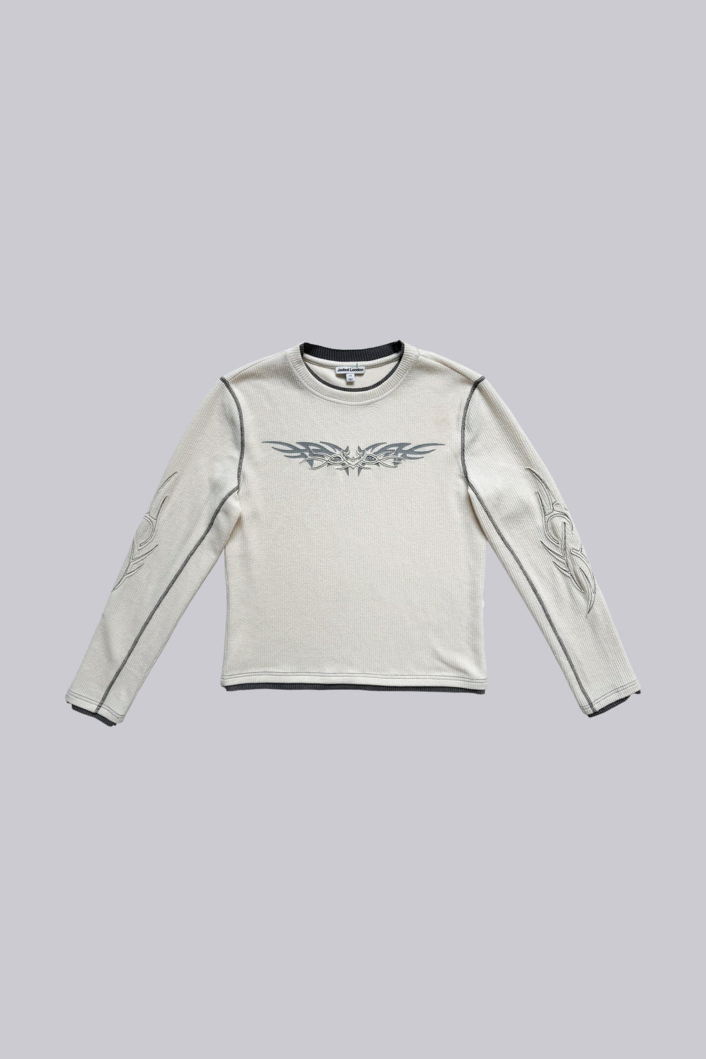 Camiseta Tattoo con Apliques – Blanco Roto