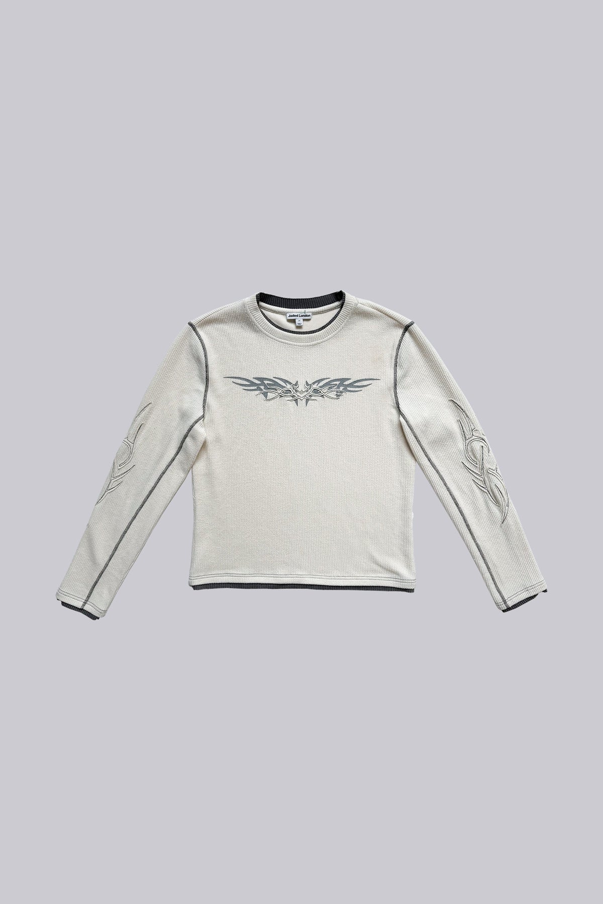 Camiseta Tattoo con Apliques – Blanco Roto