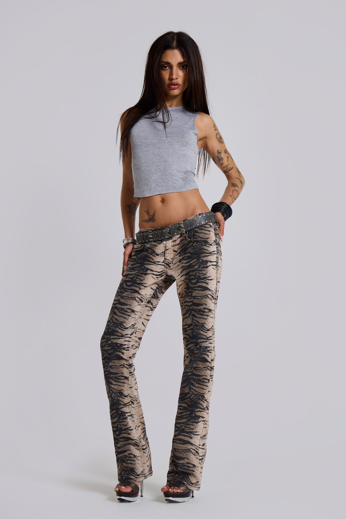 Back Bra Illusion Print Tank