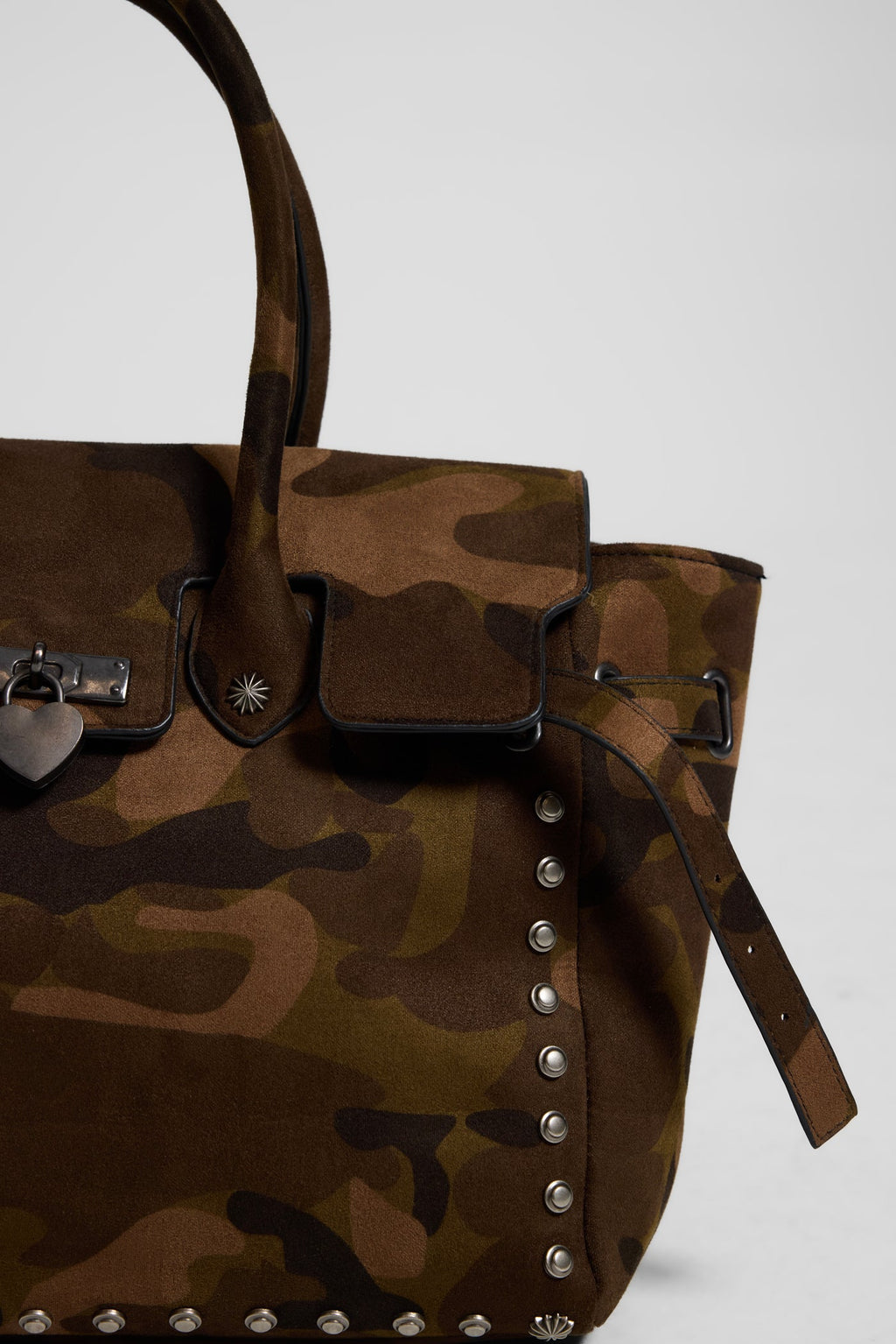 Kendra Camo PU Suede Bag