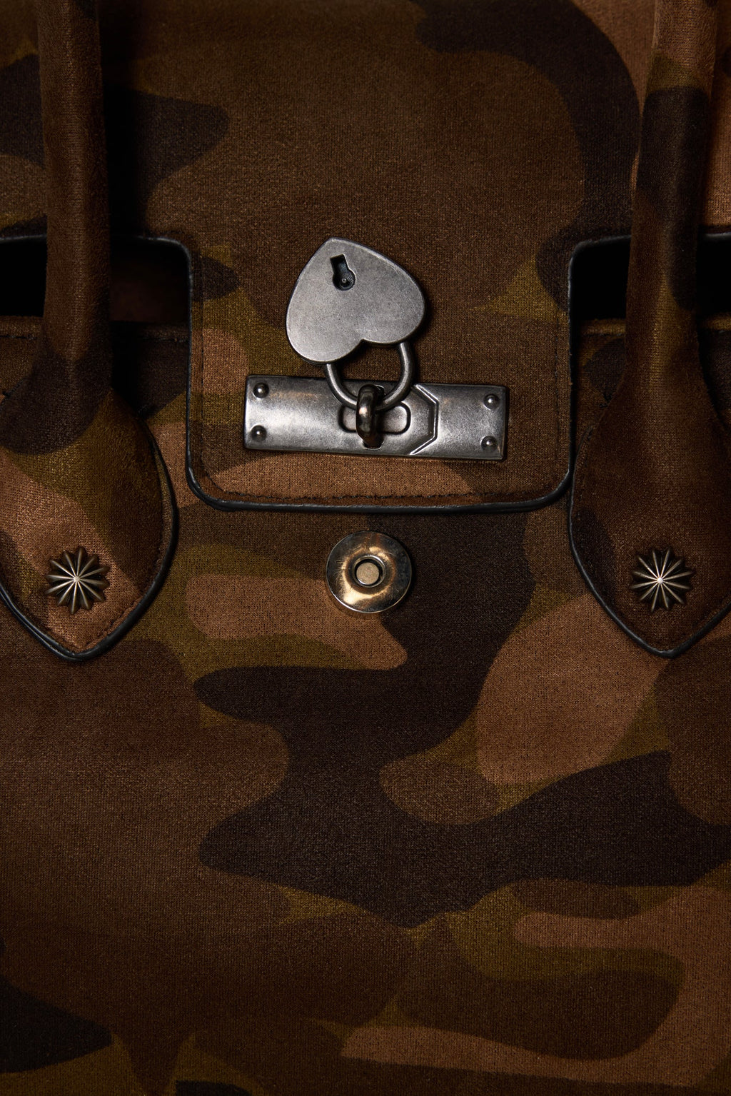 Kendra Camo PU Suede Bag