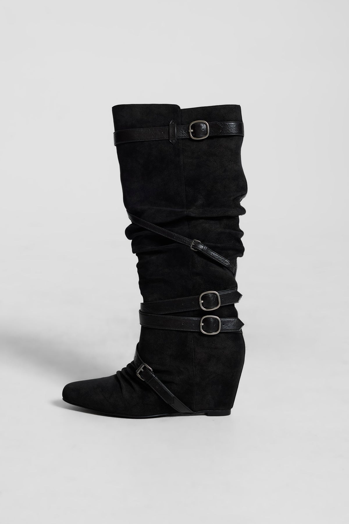 Vione Slouch Wedge Boots