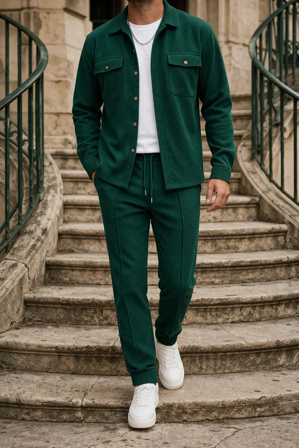 Nerio | Elegante conjunto texturizado de dos piezas