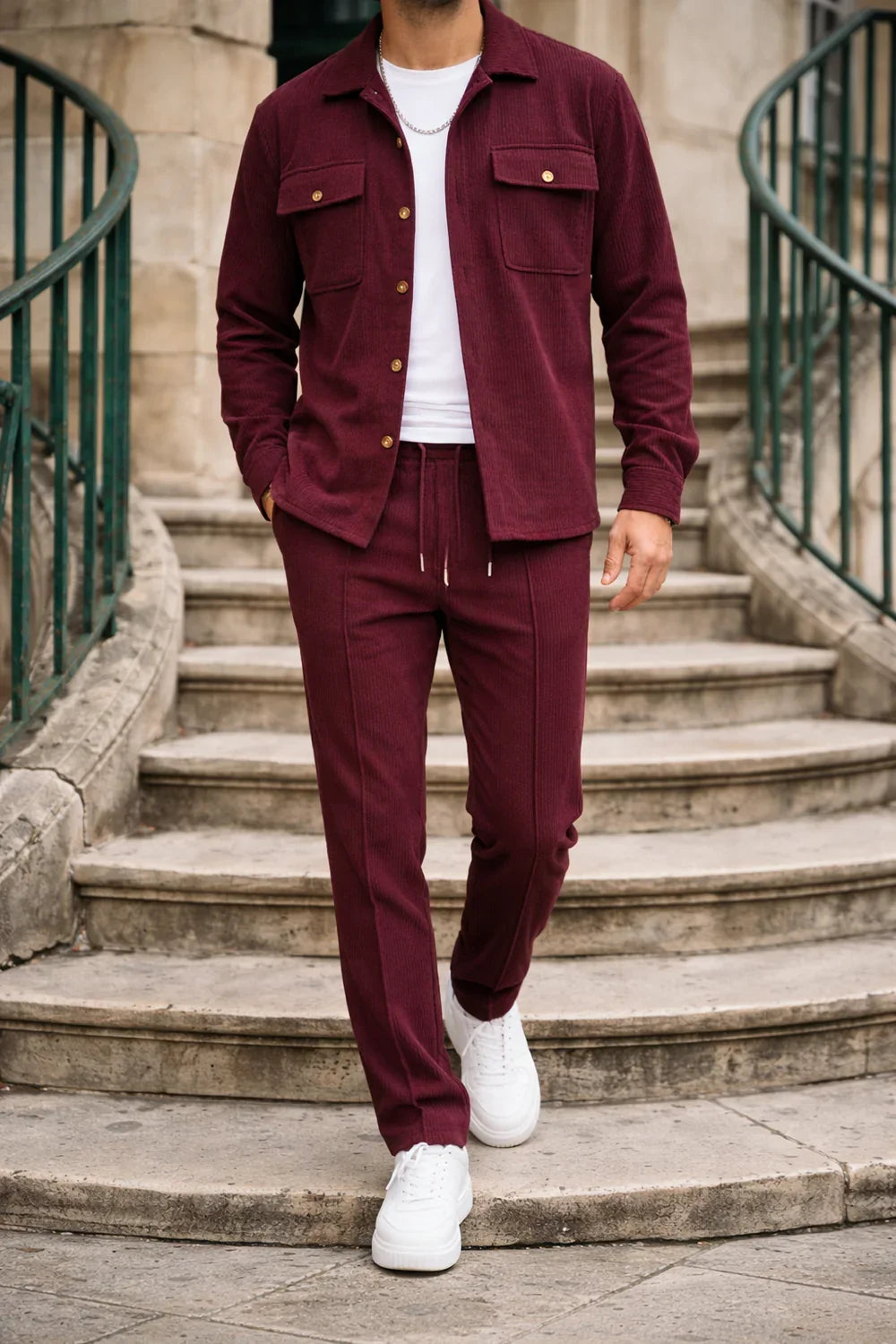 Nerio | Elegante conjunto texturizado de dos piezas
