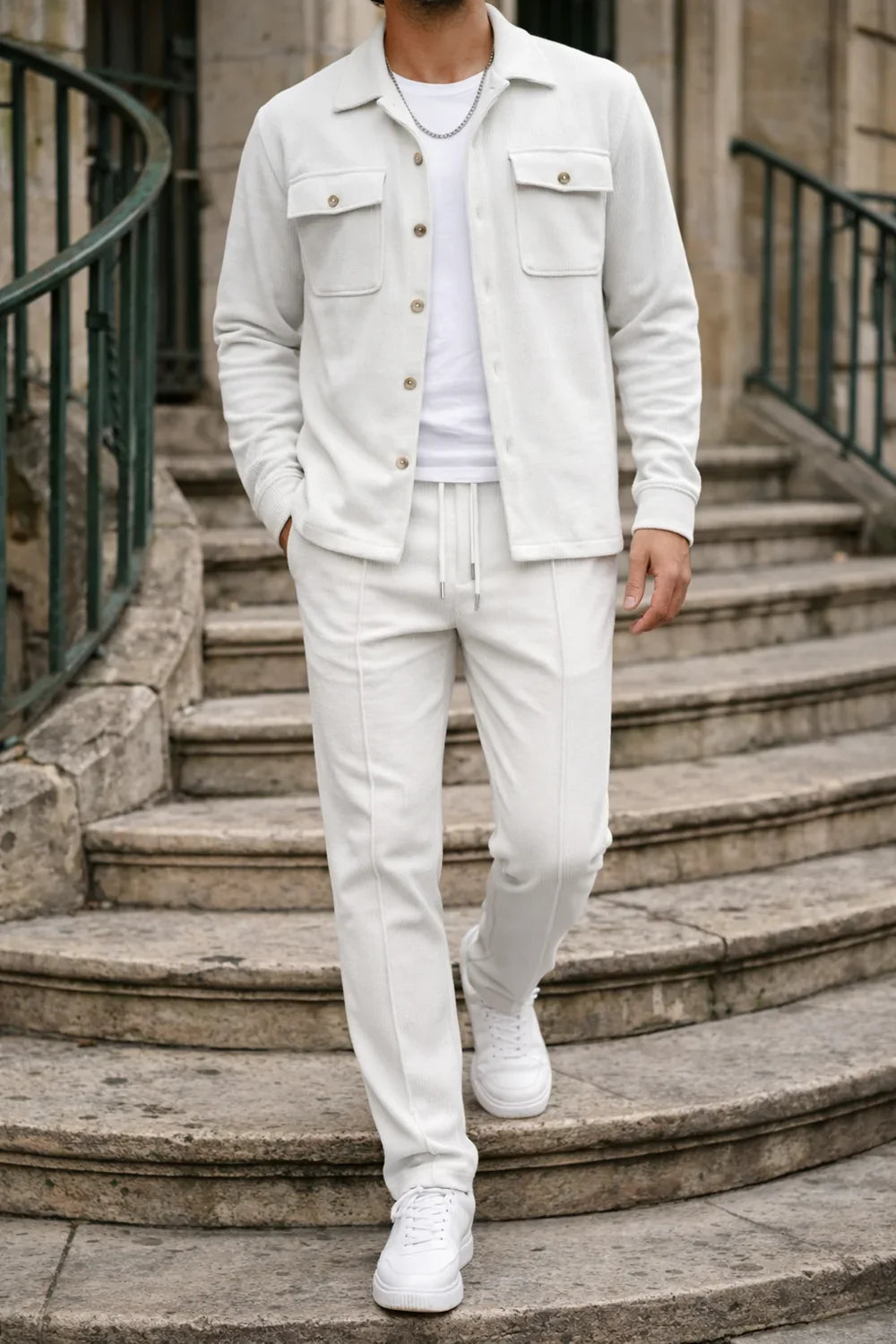 Nerio | Elegante conjunto texturizado de dos piezas