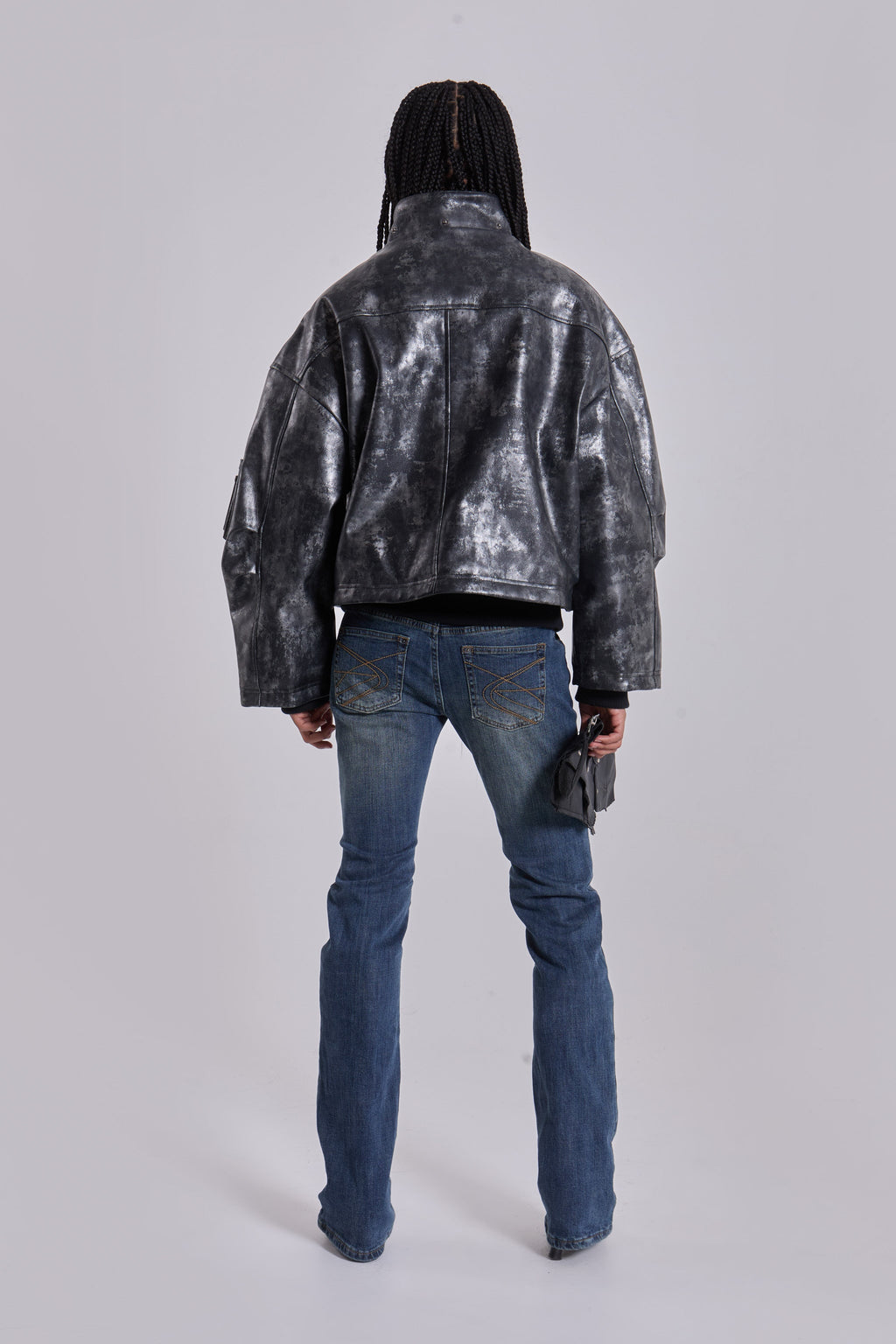Mistra PU Leather Bomber Jacket