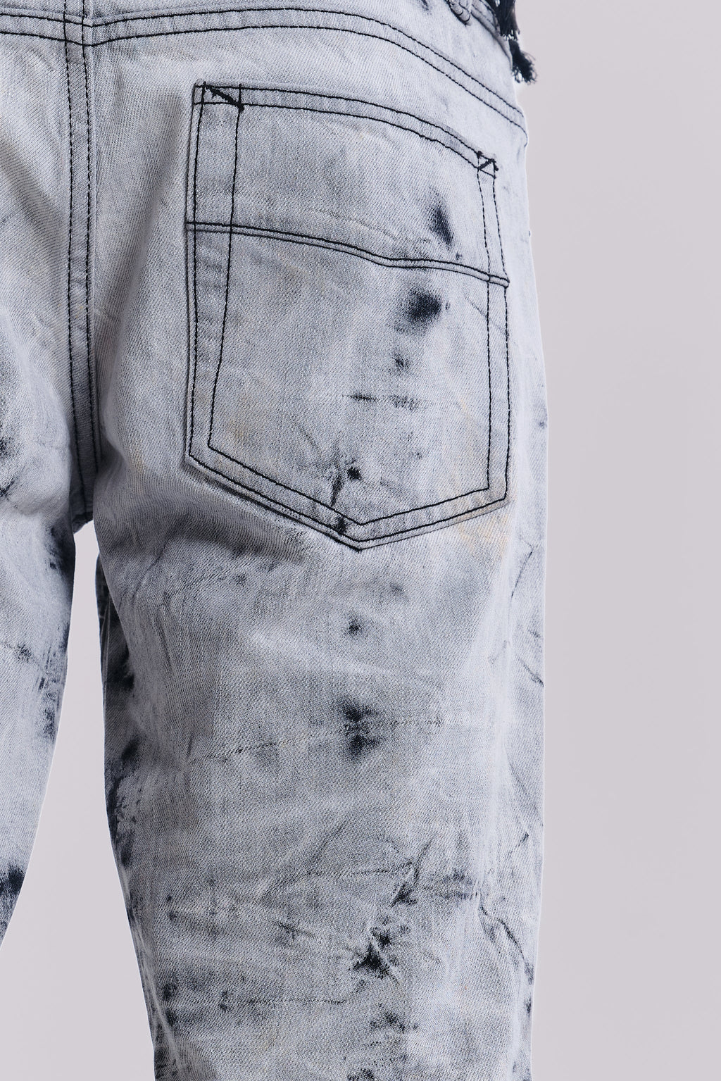 Grey Tie Dye Drift Bootcut Jeans