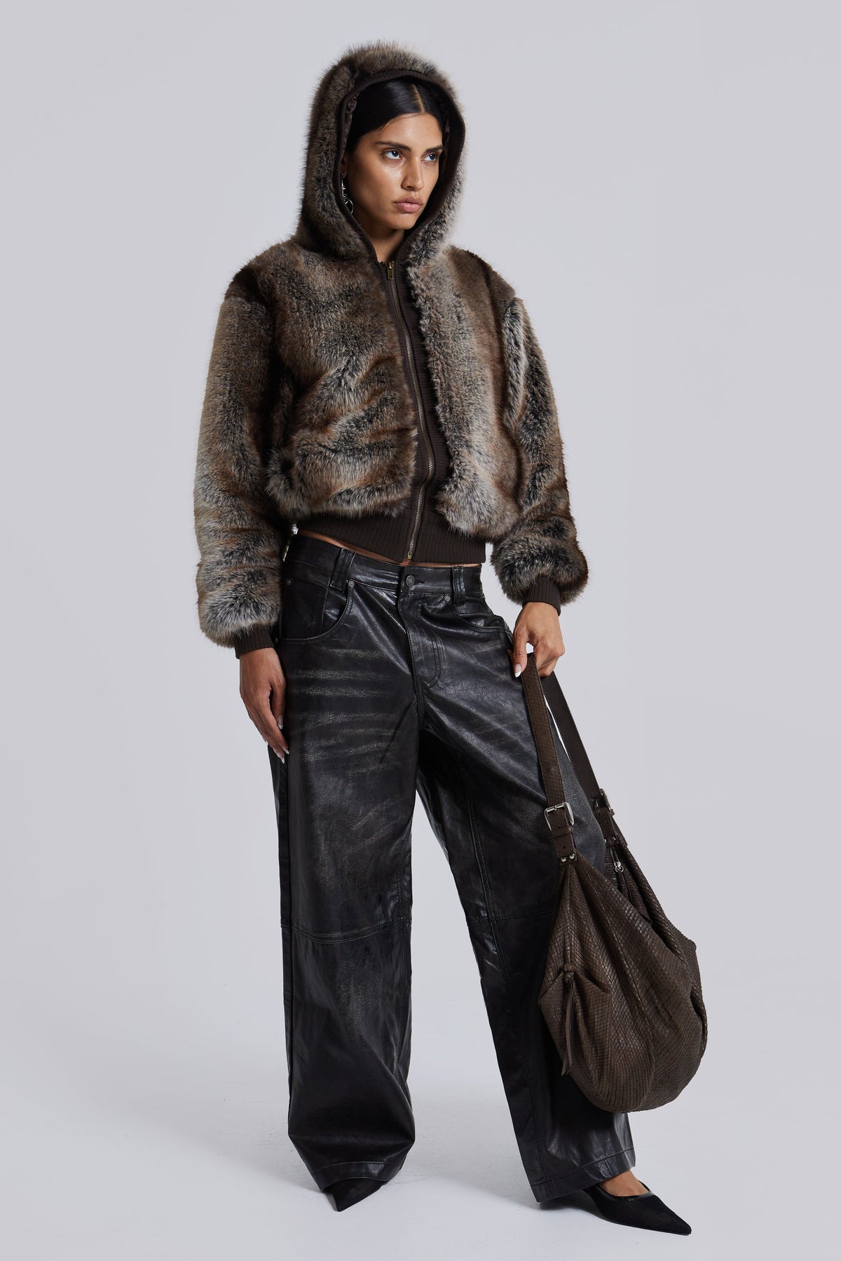 Chaqueta Bear de pelo sintético con capucha