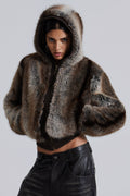 Chaqueta Bear de pelo sintético con capucha