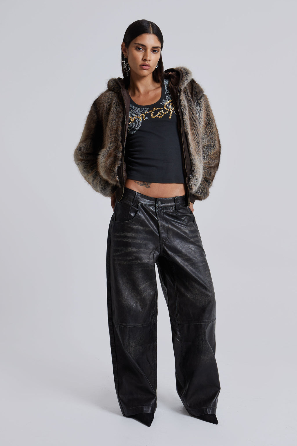 Chaqueta Bear de pelo sintético con capucha