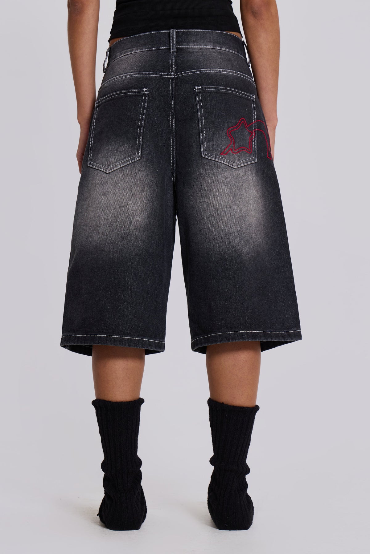 Washed Black Jumbo Jorts