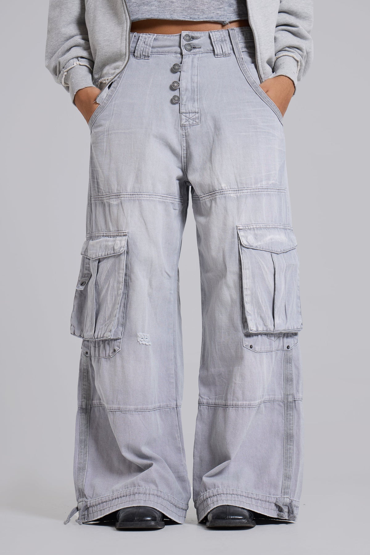 Pantalón cargo Decoy lavado gris