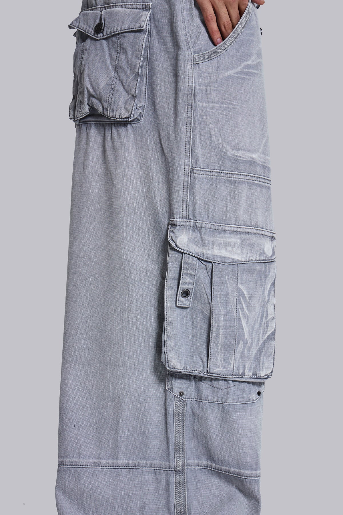 Washed Grey Decoy Cargos