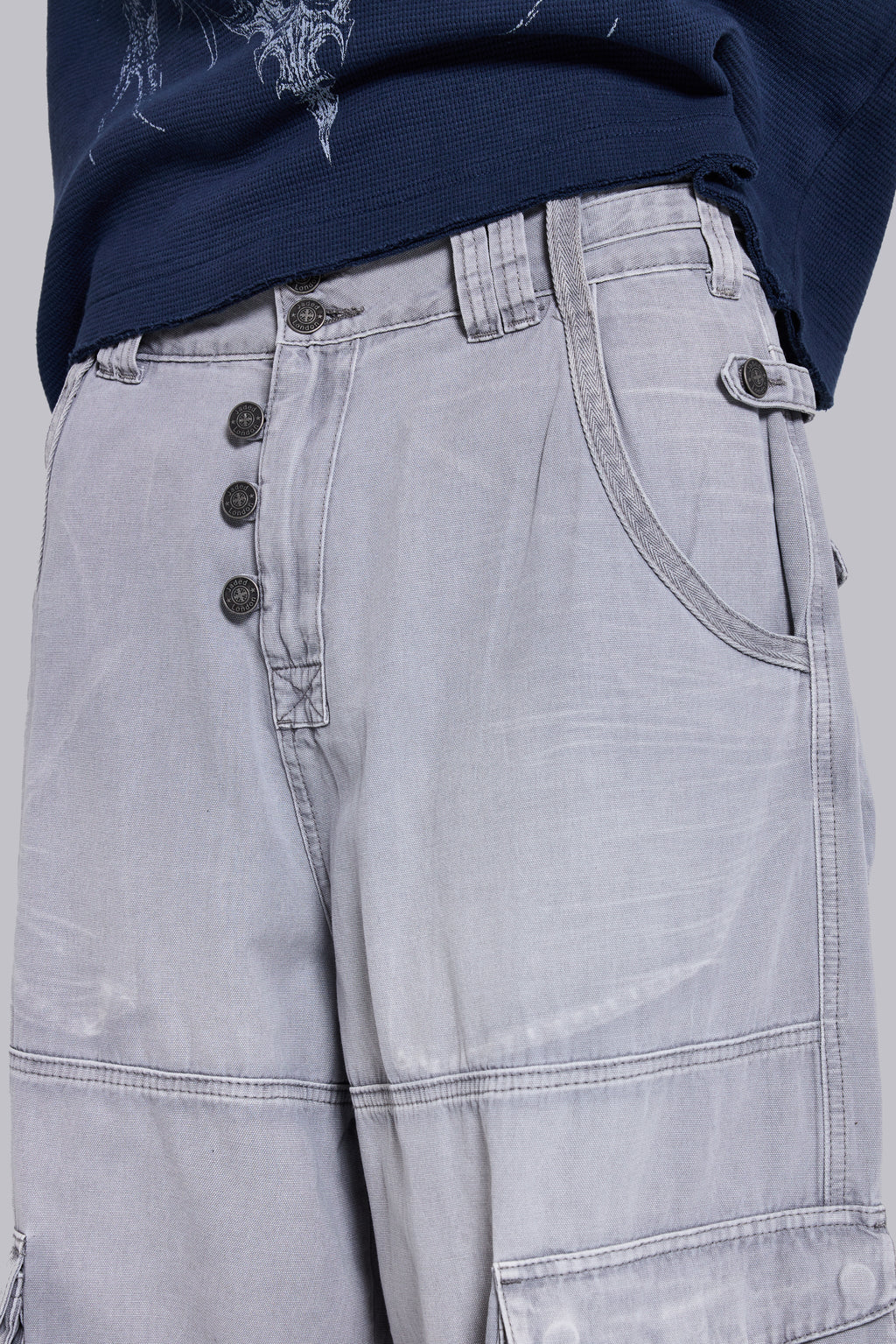 Washed Grey Decoy Cargos
